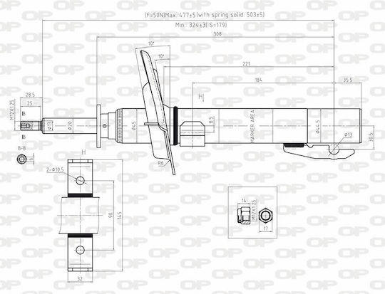 Open Parts Сет амортисьори 1бр за Renault Меган