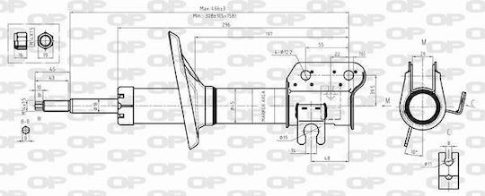 Open Parts Сет амортисьори 1бр за Шевролет Матиз Деу Матиз