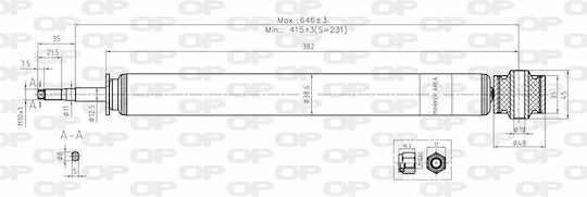 Open Parts Сет амортисьори 1бр за Seat Ибица Skoda Фабия Volkswagen Поло