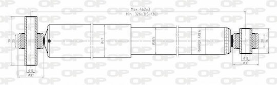 Open Parts Сет амортисьори 1бр за Ford Focus