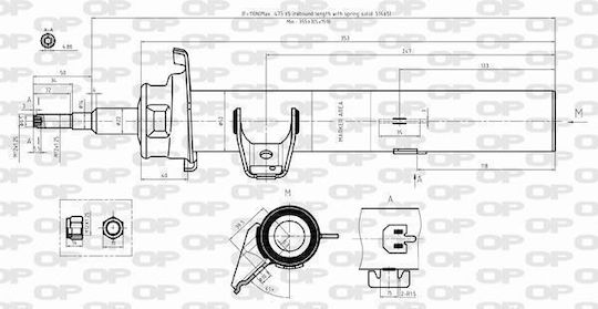 Open Parts Set Shock Absorbers 1pcs for BMW Series 3 / E90 Mazda 3