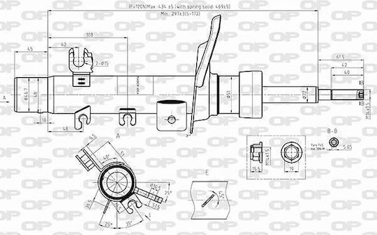 Open Parts Αμορτισέρ 1τμχ για Citroen C3 / C4 Cactus Corvette C3 Lexus SC