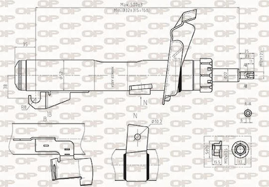 Open Parts Αμορτισέρ 1τμχ για Volvo S40