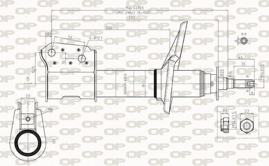 Open Parts Сет амортисьори 1бр за Renault Туинго