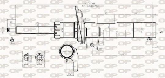 Open Parts Αμορτισέρ 1τμχ για Skoda Yeti Volkswagen Passat / Tiguan