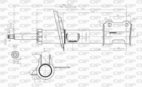 Open Parts Set Stoßdämpfer 1Stück für Opel Vectra / Zeichen