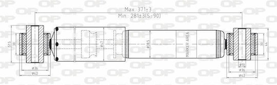 Open Parts Αμορτισέρ 1τμχ για Mercedes-Benz 450 Smart ForTwo