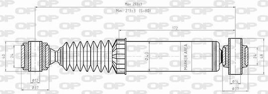 Open Parts Сет амортисьори 1бр за Citroen AX / Saxo