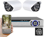 Integrated CCTV System Wi-Fi with Screen and 10 Cameras 1080p