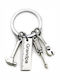 Keychain Tools Grandpa Hammer Crab Screwdriver in Silver Tone