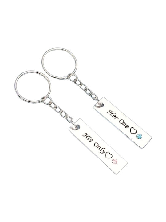 Set Keychain Only Metallic for Couples 2pcs