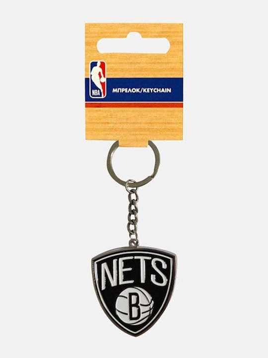 NBA Μπρελόκ Brooklyn Nets Μεταλλικό Ομάδας Μαύρο