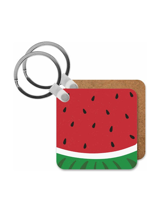 Keychain Portofel Lemn Roșu