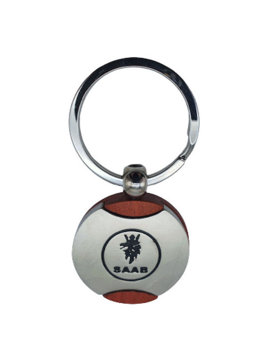 Keychain Saab Metalic