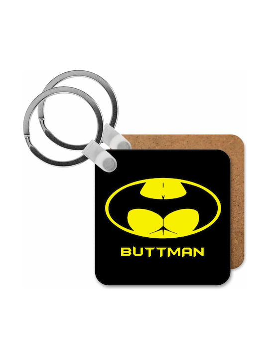 Keychain Wallet Buttman Wooden