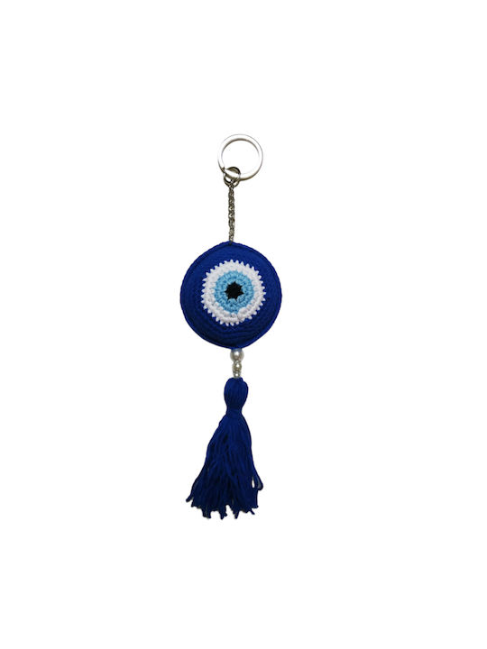 Lucrat manual Keychain Farmecul Tesatura Albastru