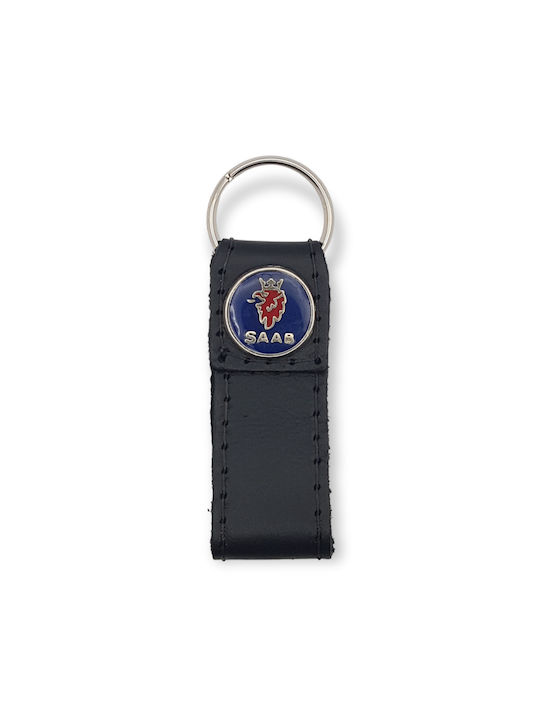 Keychain Saab Piele Negru