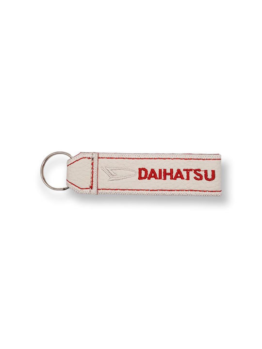 Keychain Daihatsu Piele Alb