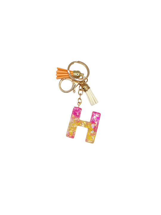 Keychain Monogram Fuchsia