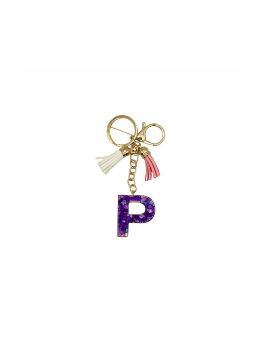 Keychain Monogram Purple
