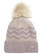 Pom Pom Beanie Γυναικείος Σκούφος Πλεκτός σε Λιλά χρώμα
