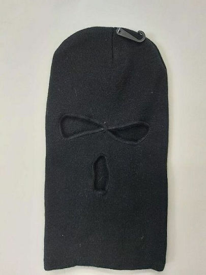 Volles Gesicht Männer Beanie Gestrickt in Schwarz Farbe