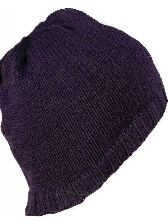 Knitted Beanie Cap Purple