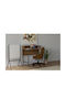 Desk Brescia Wooden Black / Walnut with Metal Legs 90x50x75cm