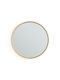 La Redoute Interieurs Wall Mirror with Brown Wooden Frame Diameter 80cm 1pcs