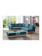 Ecke Sofa Petrol Blau