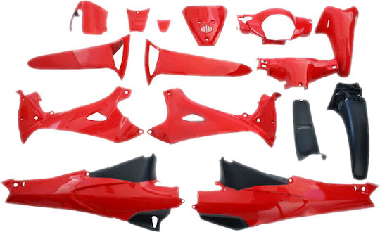 Left Motorcycle Plastic Set for Honda Innova 125 Red 1pcs