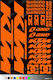 Aufkleber-Set Orange