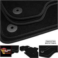 Set of Front and Rear Mats 4pcs from Carpet for Ford Focus Black