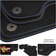 Citroen Saxo 1999-2003 Carpet Mats Sport Line Black With Blue Stitching Blue Embroidery Citroen Set of 4 Pieces