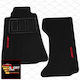 Mazda MX-5 2005-2015 Teppichmatten Sport Line Schwarz mit roter Naht Rote Stickerei MX-5 Set aus 2 Teilen