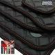 Citroen Xsara Technoleather Cube Черни с Червена Бродерия Citroen Комплект от 4 Части