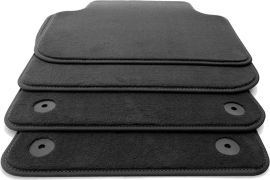 Set Covorașe Mazda Tribute 2007-2011 Negru Linie de Lux Cusături Gri Fabricat în Grecia Set de 4 Bucăți