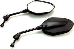 Motorcycle Mirrors Universal Black 2pcs