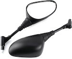 Motorcycle Mirrors Black 2pcs