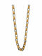 Two-tone Chain Neck made of Silver Gold-plated Thin Thickness 4.6mm and Length 55cm