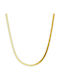 Verorama Chain Neck Snake made of Steel Gold-plated Thin Thickness 4.2mm and Length 40cm