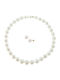 Margaritari Set with Necklace & Earrings from Gold 18K with Pearls