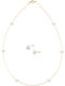 Margaritari Set with Necklace & Earrings from Gold 14K with Pearls