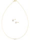 Margaritari Set mit Halskette & Ohrringe aus Gold 14K mit Perlen