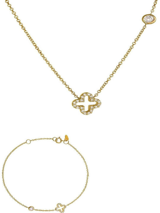 Ioannis Κόσμημα Σετ με Κολιέ & Βραχιόλι από Χρυσό 14K