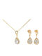 Papadopoulos Gold Set with Necklace & Earrings from Gold 14K