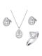 Verorama Set mit Halskette , Ohrringe & Ring aus Silber mit Steinen