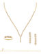 Vitopoulos Set with Necklace , Earrings & Ring from Gold 14K with Stones