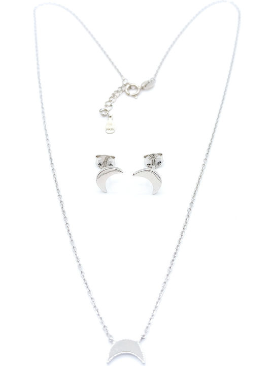 PS Silver Silver Set Necklace & Earrings