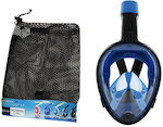 Full Face Diving Mask Free Breath L/XL Blue